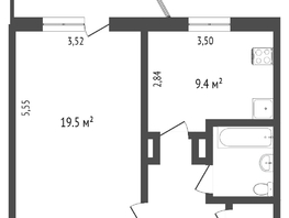 Продается 1-комнатная квартира Полторацкого ул, 38  м², 3500000 рублей