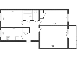 Продается 3-комнатная квартира Кузнецова ул, 66.5 м², 5800000 рублей
