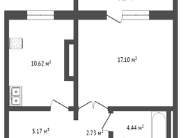 Продается 1-комнатная квартира ЖК На Омской, 40.2  м², 5550000 рублей