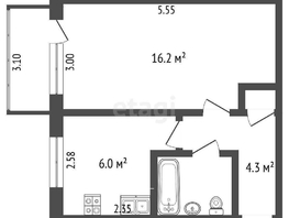 Продается 1-комнатная квартира Кордная 5-я ул, 31.2  м², 3050000 рублей