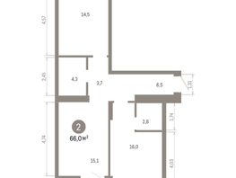 Продается 2-комнатная квартира ЖК Кварталы Драверта, дом 6, 66  м², 11100000 рублей