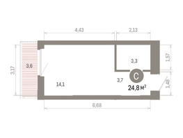 Продается Студия ЖК Кварталы Драверта, дом 6, 24.75  м², 5220000 рублей