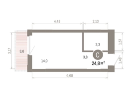 Продается Студия ЖК Кварталы Драверта, дом 6, 24.76  м², 5220000 рублей