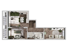 Продается 2-комнатная квартира ЖК Клубный дом на Пушкина, 77.65  м&sup2;, 19413000 рублей