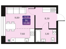 Продается Студия ЖК Северное Сияние Премиум, 33  м&sup2;, 6600000 рублей