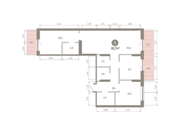 Продается 3-комнатная квартира ЖК Кварталы Драверта, дом 3, 91.73  м&sup2;, 14450000 рублей