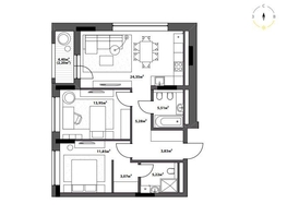 Продается 2-комнатная квартира ЖК Северное Сияние Бизнес, 75.26  м&sup2;, 12500000 рублей