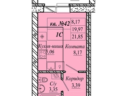 Продается Студия ЖК Семиреченская, дом 2, 21.85  м&sup2;, 4151500 рублей