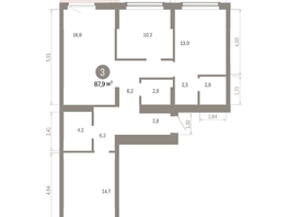 Продается 3-комнатная квартира ЖК Кварталы Драверта, дом 6, 87.86  м&sup2;, 14560000 рублей