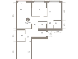 Продается 3-комнатная квартира ЖК Кварталы Драверта, дом 6, 87.86  м&sup2;, 13520000 рублей