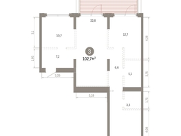 Продается 3-комнатная квартира ЖК Кварталы Драверта, дом 6, 102.68  м&sup2;, 15130000 рублей