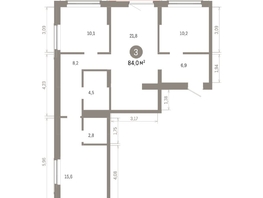 Продается 3-комнатная квартира ЖК Кварталы Драверта, дом 6, 83.98  м&sup2;, 13410000 рублей