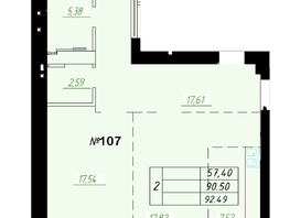Продается 2-комнатная квартира ЖК Граф, 89.5  м&sup2;, 17300000 рублей