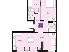 Продается 3-комнатная квартира ЖК Северное Сияние Премиум, 94.1  м&sup2;, 20710000 рублей