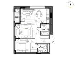 Продается 2-комнатная квартира ЖК Северное Сияние Бизнес, 73.81  м&sup2;, 13490000 рублей