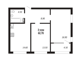 Продается 2-комнатная квартира ЖК ПАРК-квартал «Королёв», дом 2, 62.7  м&sup2;, 10659000 рублей