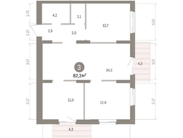 Продается 3-комнатная квартира ЖК Кварталы Драверта, дом 4, 82.3  м&sup2;, 13680000 рублей
