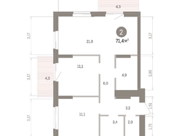 Продается 2-комнатная квартира ЖК Кварталы Драверта, дом 4, 71.37  м&sup2;, 11550000 рублей
