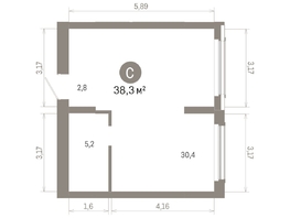Продается Студия ЖК Кварталы Драверта, дом 6, 38.29  м&sup2;, 8220000 рублей