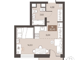 Продается Студия ЖК Заря, дом 2.1, 30.45  м&sup2;, 5260000 рублей