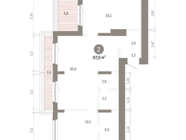 Продается 2-комнатная квартира ЖК Кварталы Драверта, дом 6, 87.02  м&sup2;, 16320000 рублей