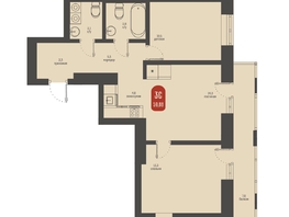 Продается 3-комнатная квартира ЖК Косарева, дом 6, 59.88  м², 12083531 рублей