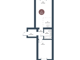 Продается 2-комнатная квартира ЖК Белозерский, корпус 1, 56.6  м², 10001220 рублей