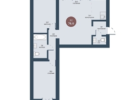 Продается 3-комнатная квартира ЖК Белозерский, корпус 3, 76.6  м², 14704000 рублей