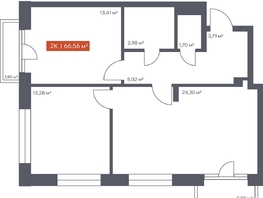 Продается 2-комнатная квартира ЖК Ломоносов, 66.56  м², 11441664 рублей