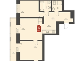 Продается 3-комнатная квартира ЖК Косарева, дом 6, 62.21  м&sup2;, 13578465 рублей
