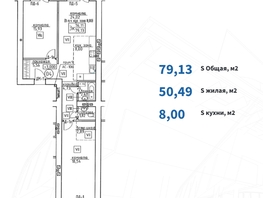 Продается 3-комнатная квартира ЖК Сибирская, дом 74, 79  м&sup2;, 10220000 рублей