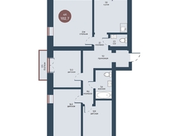 Продается 4-комнатная квартира ЖК Белозерский, корпус 3, 102.7  м&sup2;, 21913099 рублей