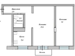 Продается 2-комнатная квартира Фрунзе пр-кт, 44.5  м&sup2;, 4700000 рублей