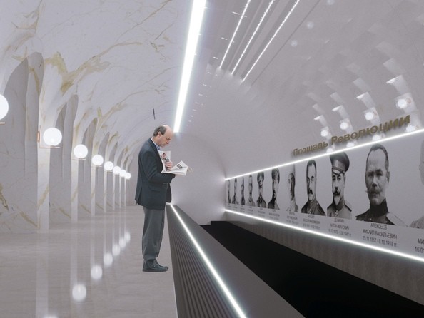 Новые эскизы красноярского метрополитена (2020) . Площадь революции